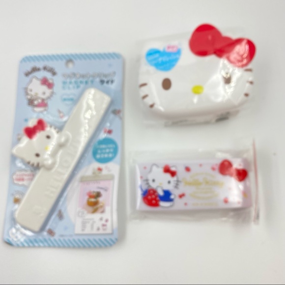 New Sanrio Hello‎ Kitty soap dish, magnet clip, small storage case. - Picture 1 of 4
